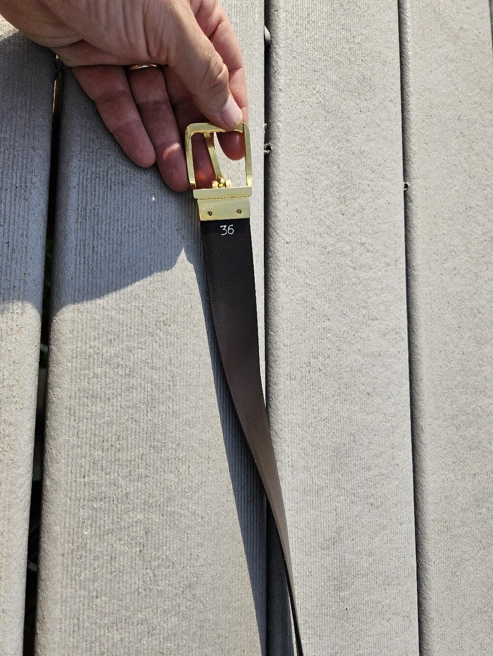 Manhattan black belt with gold buckle #luxury #designer